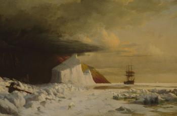 William Bradford : An Arctic Summer Boring Through The Pack In Melville Bay